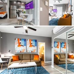 Spacious Studio – Balcony, Desk, A/C & Kitchen