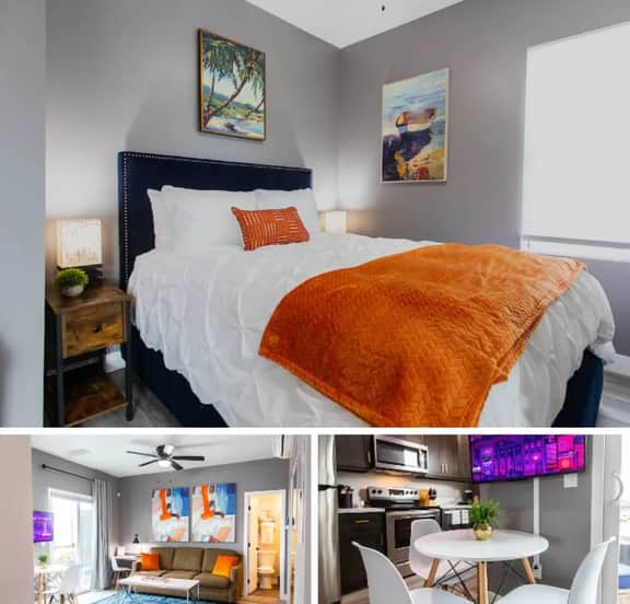 Spacious Studio – Balcony, Desk, A/C & Kitchen - Image 5